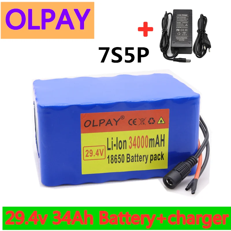 Новый высококачественный литий ионный аккумулятор 7S5P 24 в 34 Ач 250 Вт 29 4 34000 мАч для