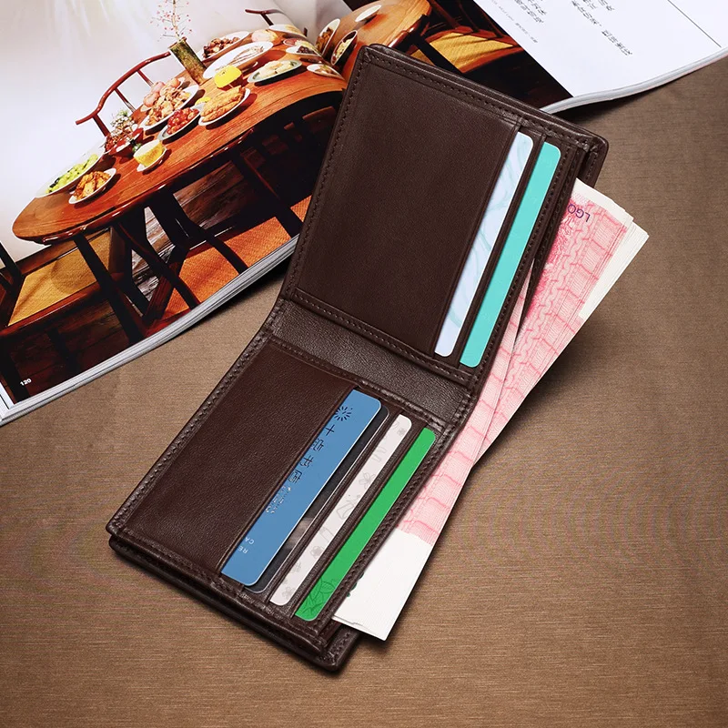 One-piece Designer Authentic Real Crocodile Belly Skin Men's Short Bifold Wallet Genuine Alligator Leather Male Small Card Purse |