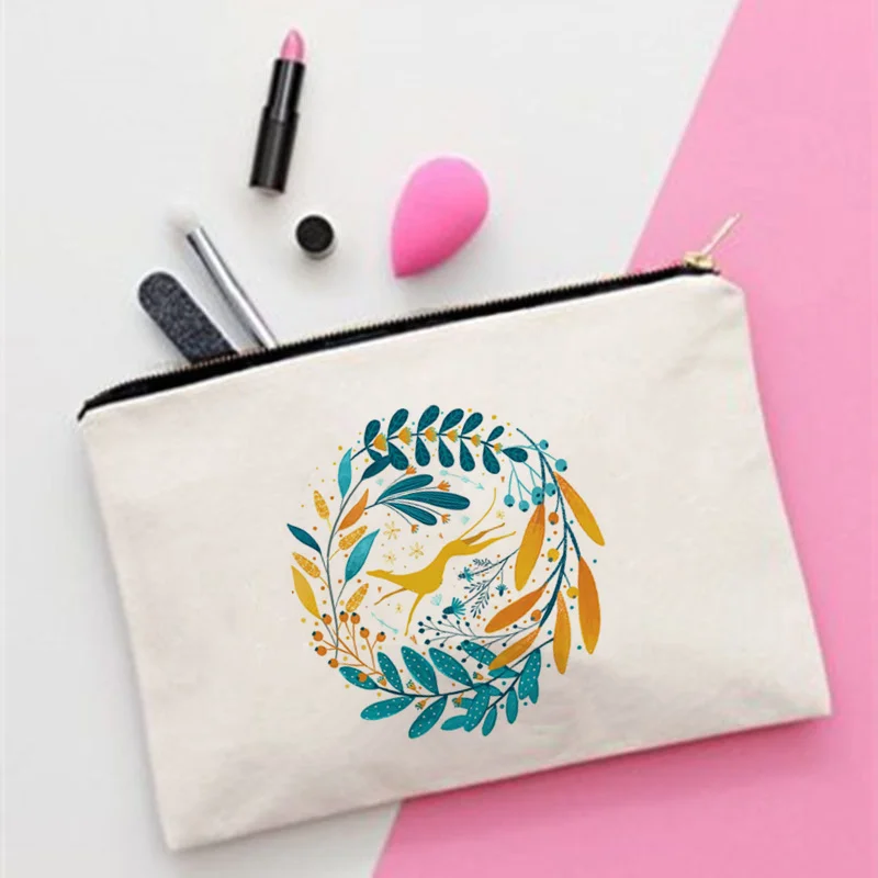 

Women sun yellow flower Printed Fashion Women Cosmetics Organizer Bag for Travel Colorful Storage Bag for Lady Small Gift Bag