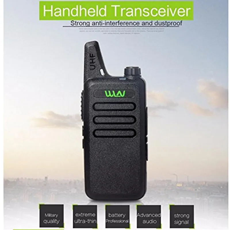 

2pcs WLN KD-C1 MINI Handheld Transceiver KD C1 Two Way Radio Ham Communicator Radio Station Mi-Ni Walkie Talkie
