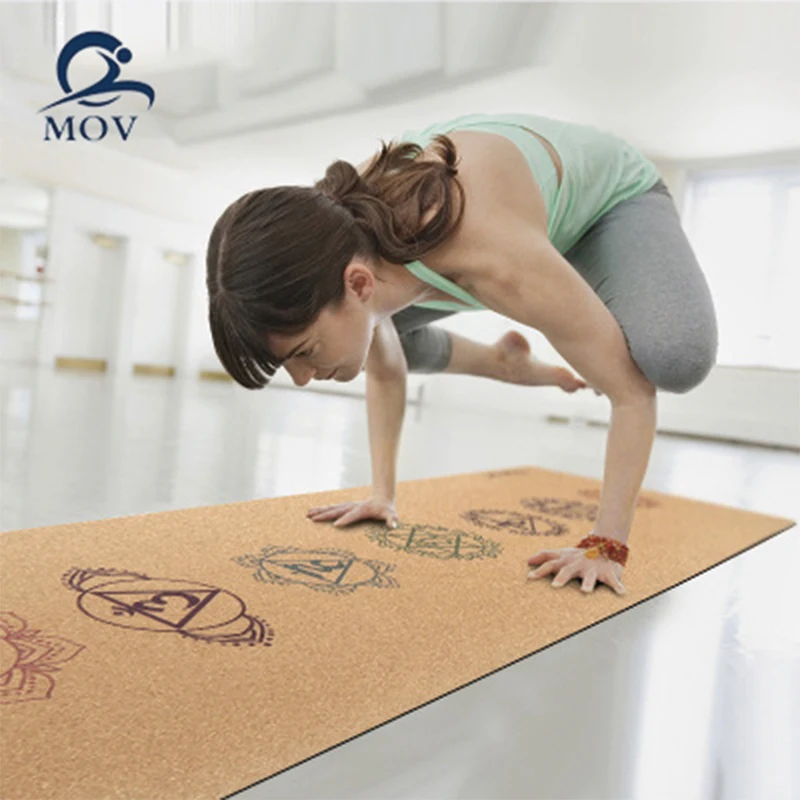 

Custom Design Thickness Non-slip New Style Fitness Natural Rubber cork rubber yoga mat
