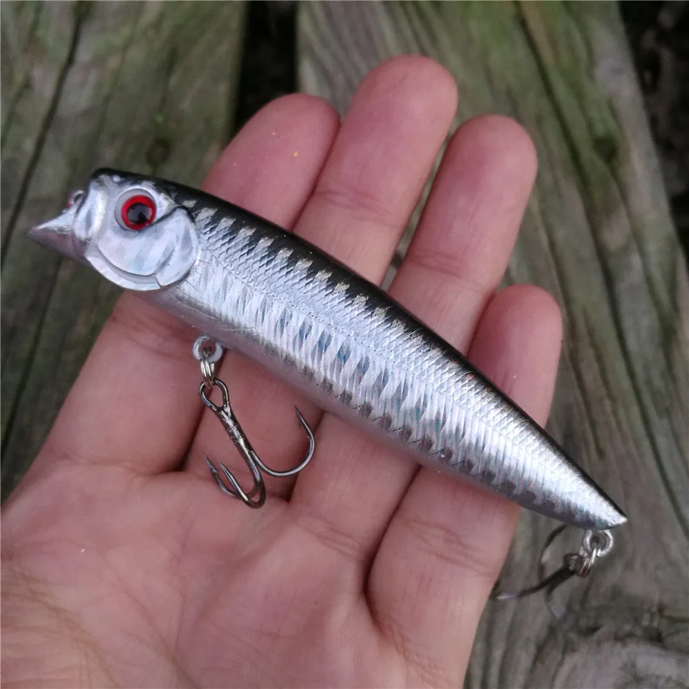 

1pcs Popper Fishing Lures 9.5cm/11.5g Top Water Wobblers Hard Baits Crankbaits Isca Artificial Surface Fishing Tackle