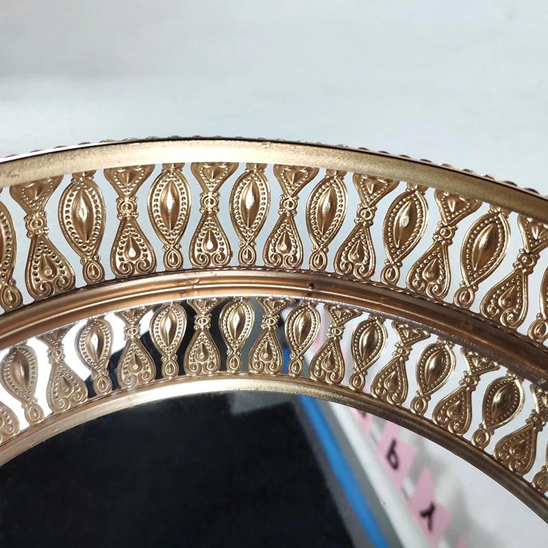 Metal wedding cake stand decoration party mirror tray metal dessert cupcake | Дом и сад
