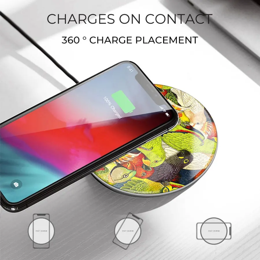 Qi Беспроводное зарядное устройство для iPhone X Xs MAX XR 8 plus Быстрая зарядка samsung S8 S9 Plus