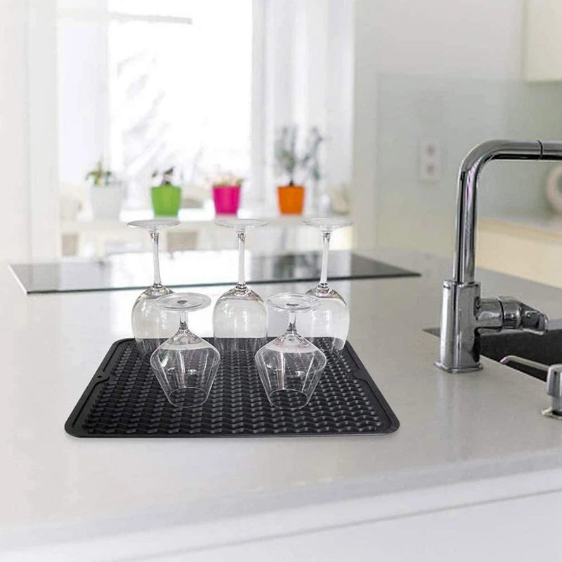 Силиконовый коврик для сушки посуды Толщина термостойкая подставка поддон