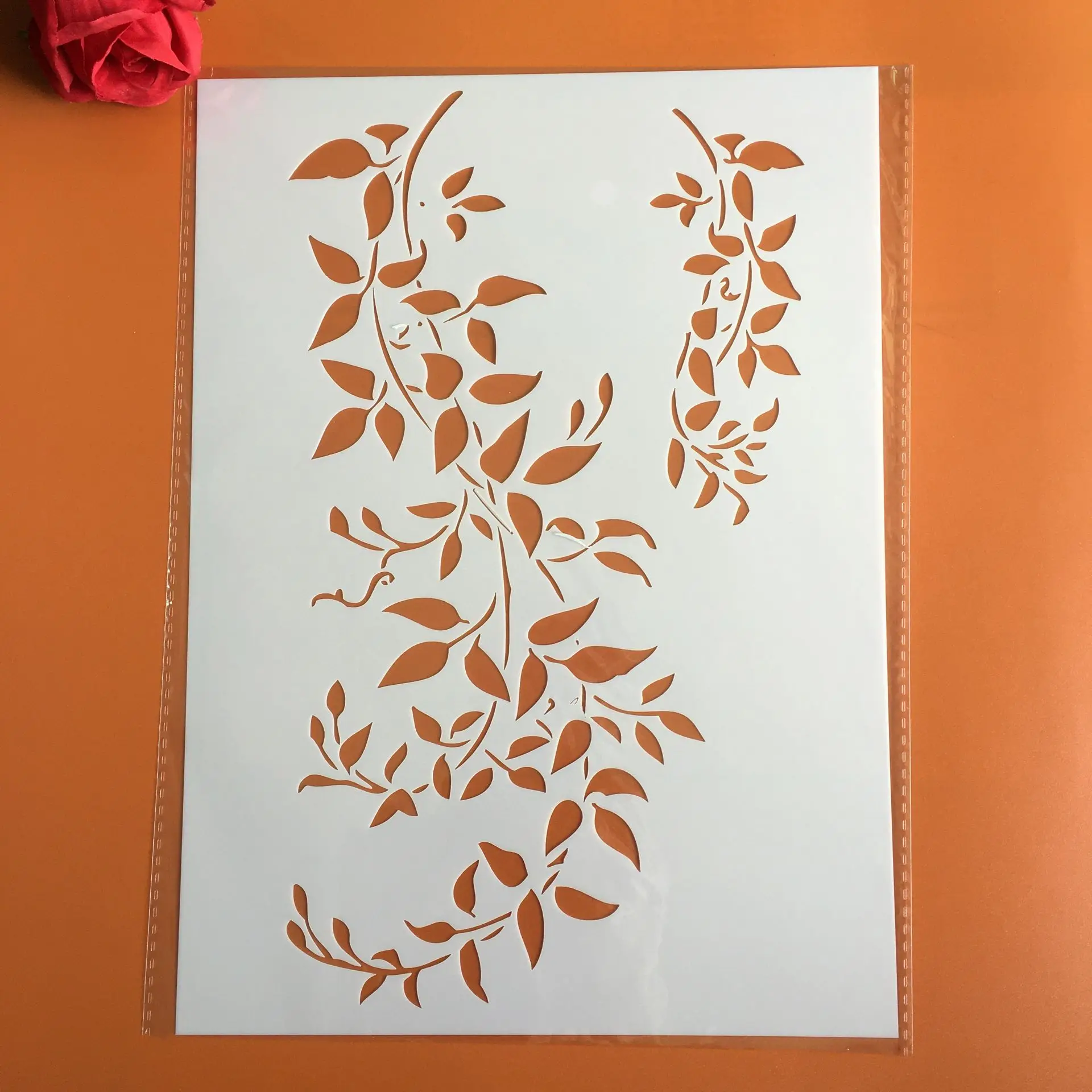 A4 29*21cm drzewo winorośli liście DIY szablony malowanie ścian kolorowanka wytłaczania albumu papieru dekoracyjnego szablon kartek
