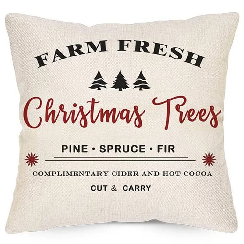 

Christmas Decorative Pillow Covers, Winter Christmas Deer Gharry Throw Pillow Covers, Cushion Case for Sofa and Couch