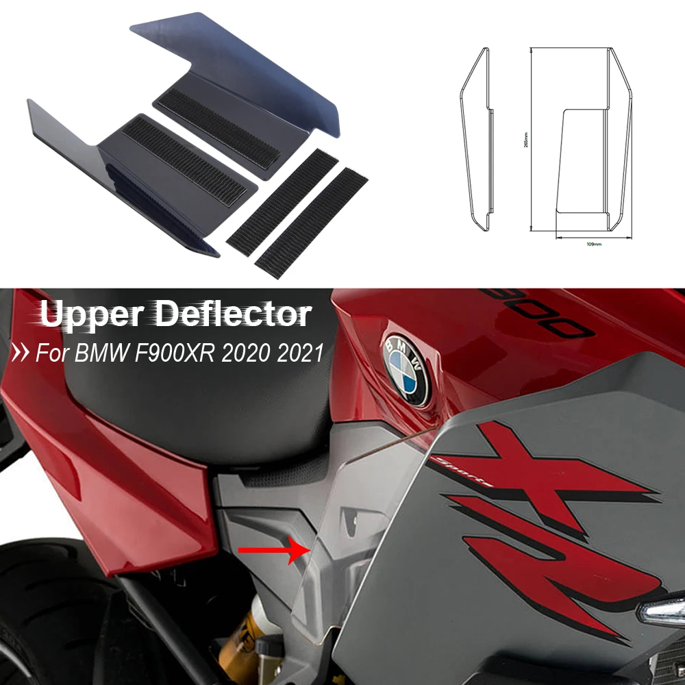 

For BMW F900XR 2020 2021 F 900 XR NEW Motorcycle Upper Deflector Side Windshield Windscreen
