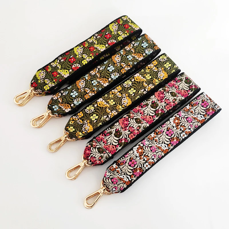 

Bag Straps Women Handbag Belt Wide Shoulder Bag Strap Embroidery Strap Accessory Bag Part Adjustable Belt For Bag