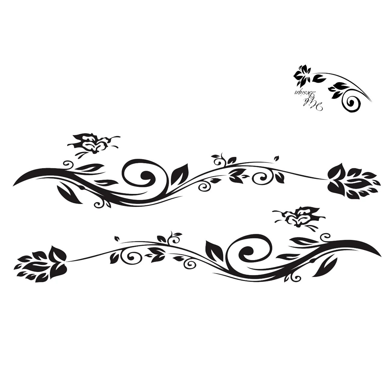 

2 шт., наклейки на автомобиль, бабочки, цветы