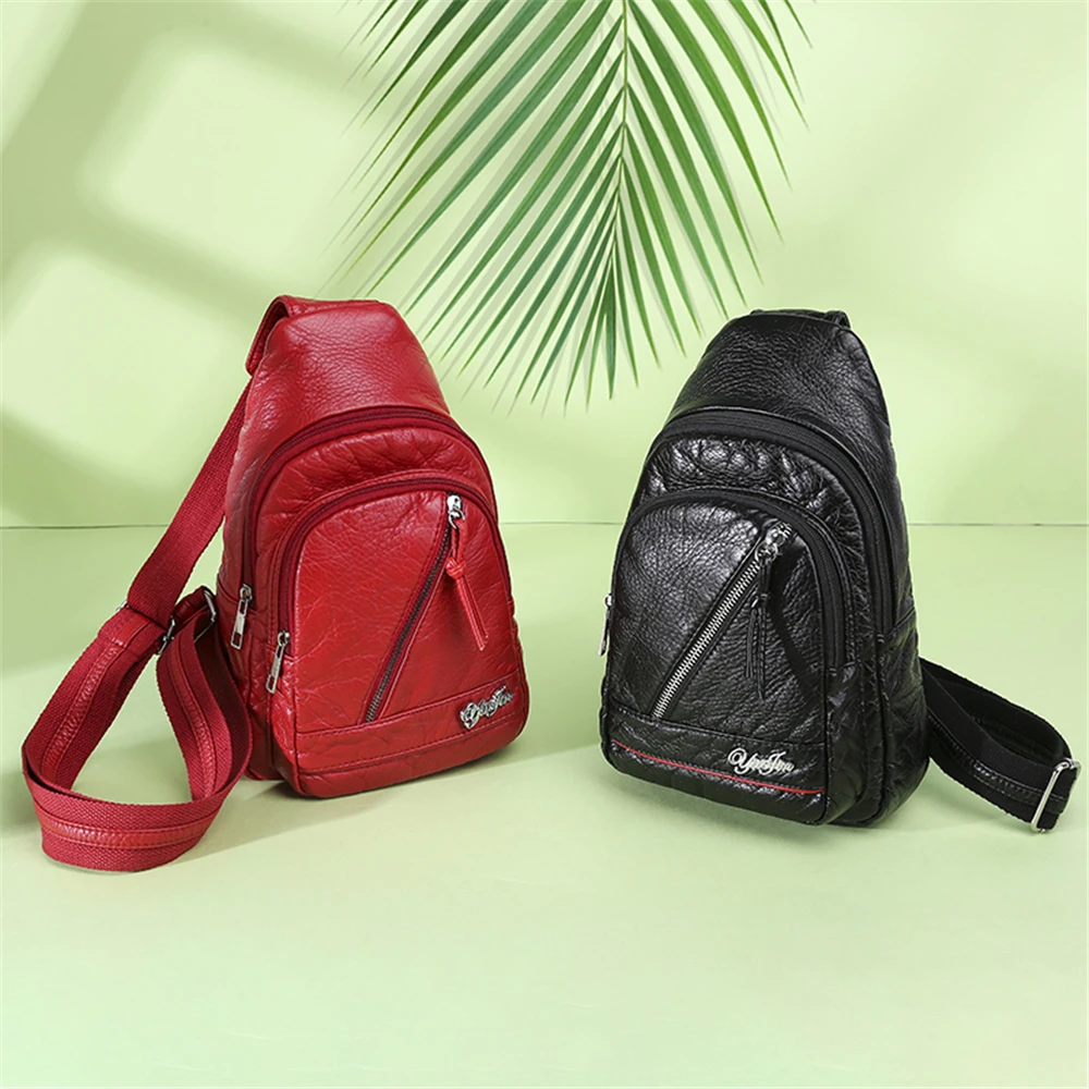 Повседневная Женская нагрудная сумка с защитой от кражи маленькая сумочка