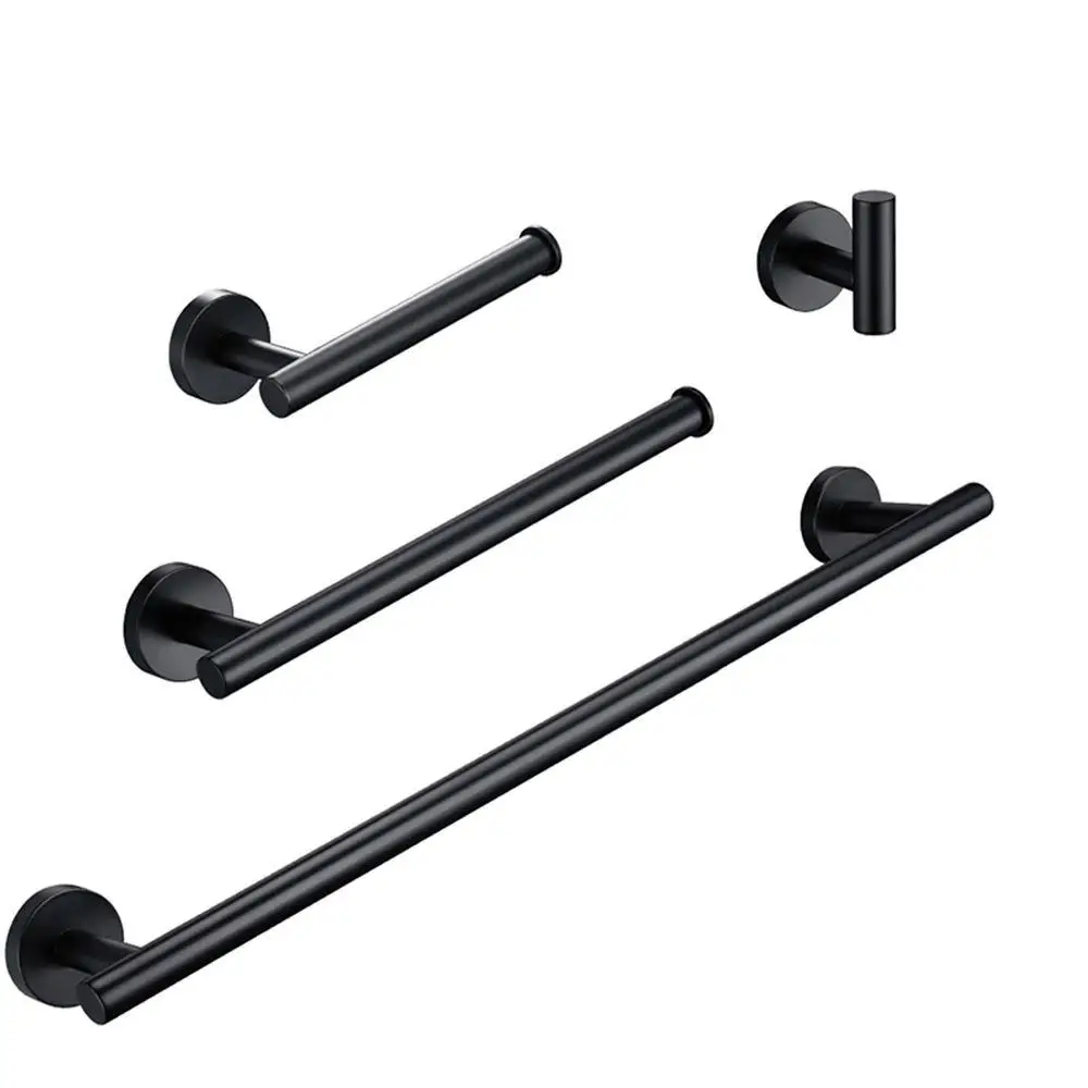 Набор оборудования для ванной черный крючок халата вешалка полотенец стойка
