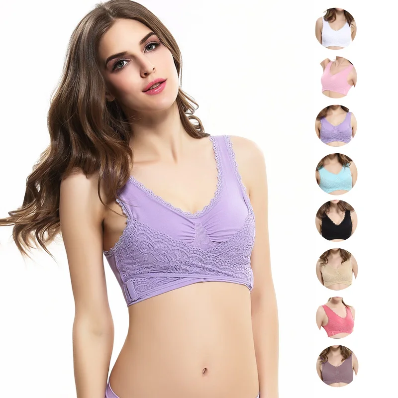 Женские спортивные бюстгальтеры кружевной бюстгальтер бесшовный для йоги