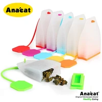 anaeat 1pc food grade silicone tea bags tea strainers herbal tea infusers filters scented tea tools