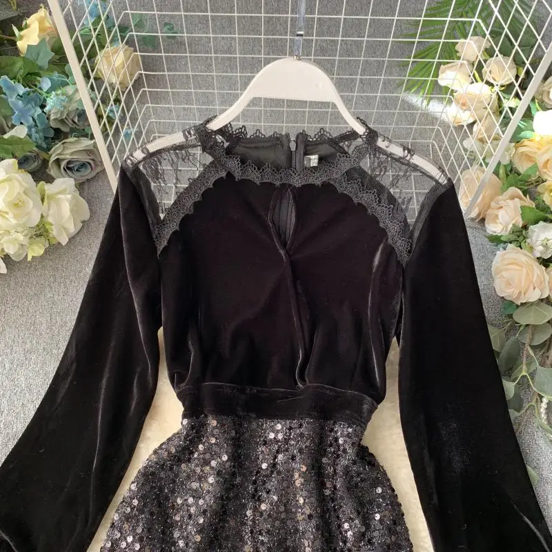 2019 Новая модная женская одежда осеннее и зимнее платье женское вечернее | Женская