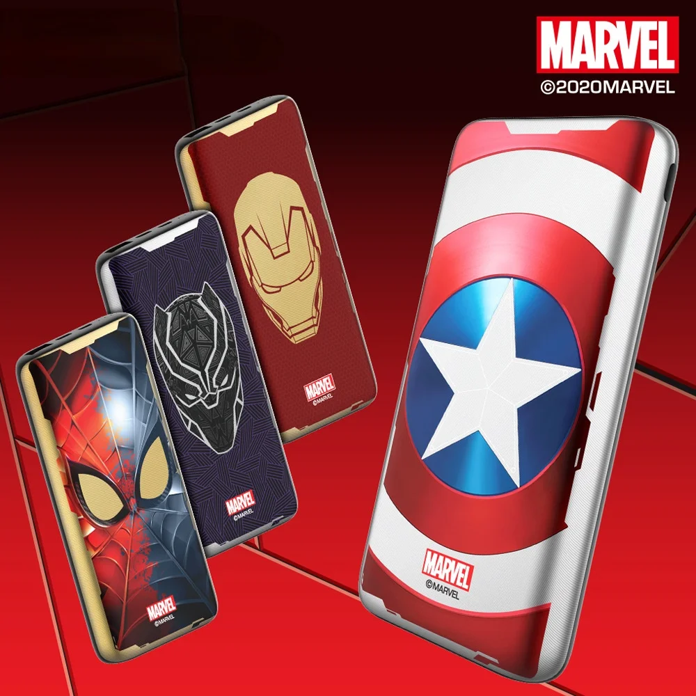 

Disney Marvel Portable Power Bank Phone charger External battery USB PoverBank For iPhone Xiaomi Huawei Fast Charging 10000mAh