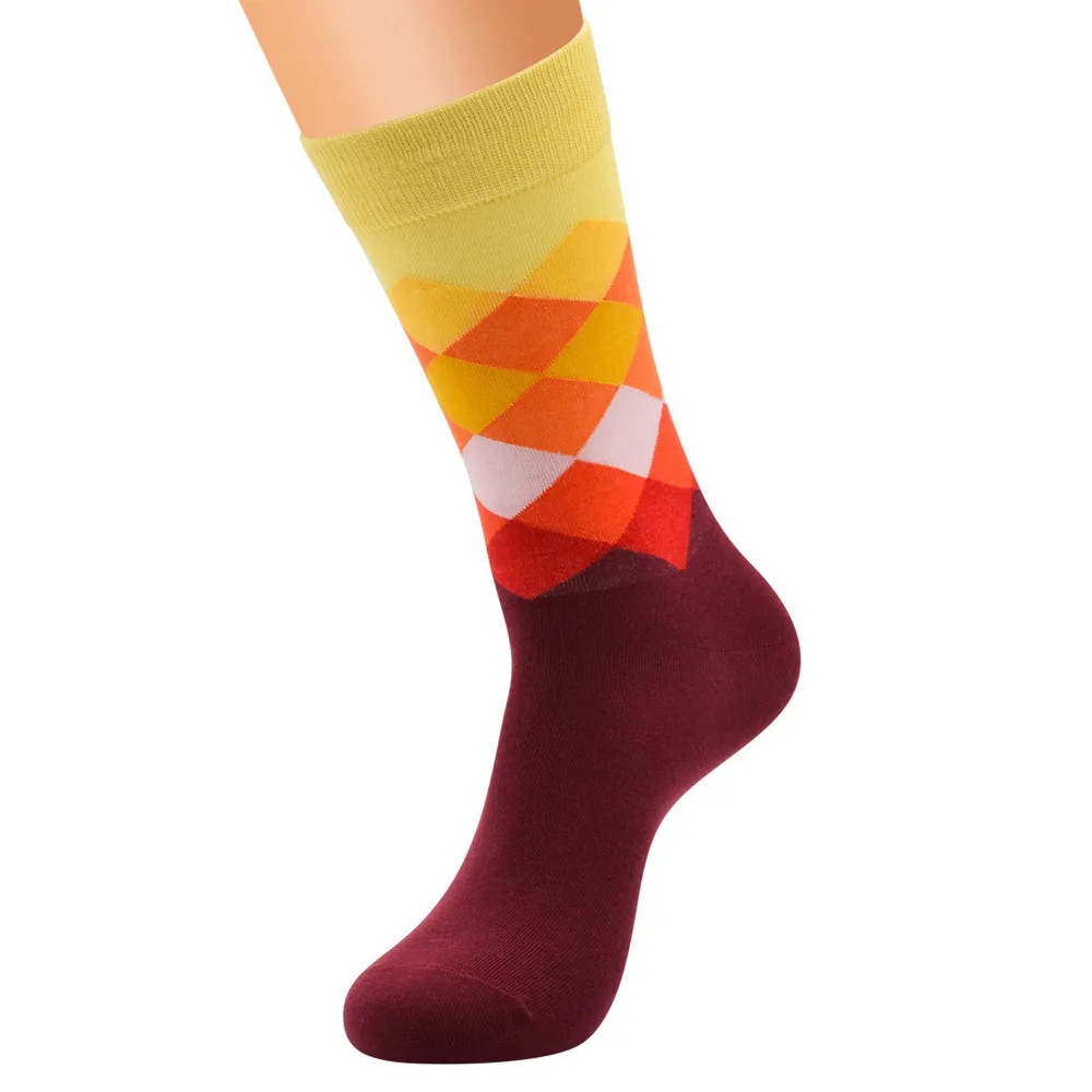 Носки для бега мужские Calcetines Hombre спортивные носки модные хлопковые цветные со