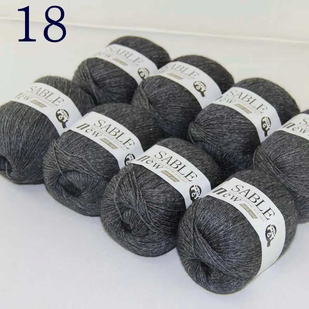 

Sale Super Soft 8X50g Pure Sable Cashmere Wrap Shawls Hand Knit Wool Crochet Yarn Dim Gray 243-18-8