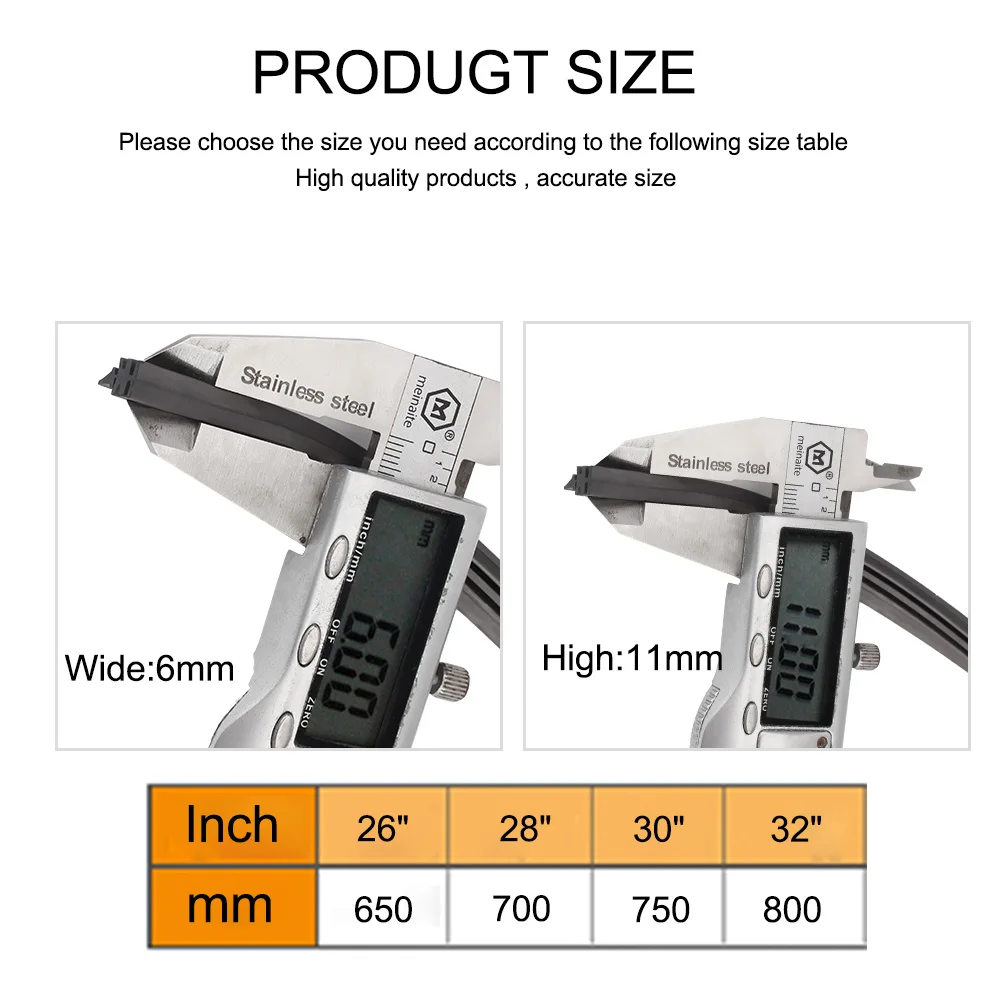 LEEPEE 2 шт./компл. бескаркасные автомобильные щетки стеклоочистителя полоса 26