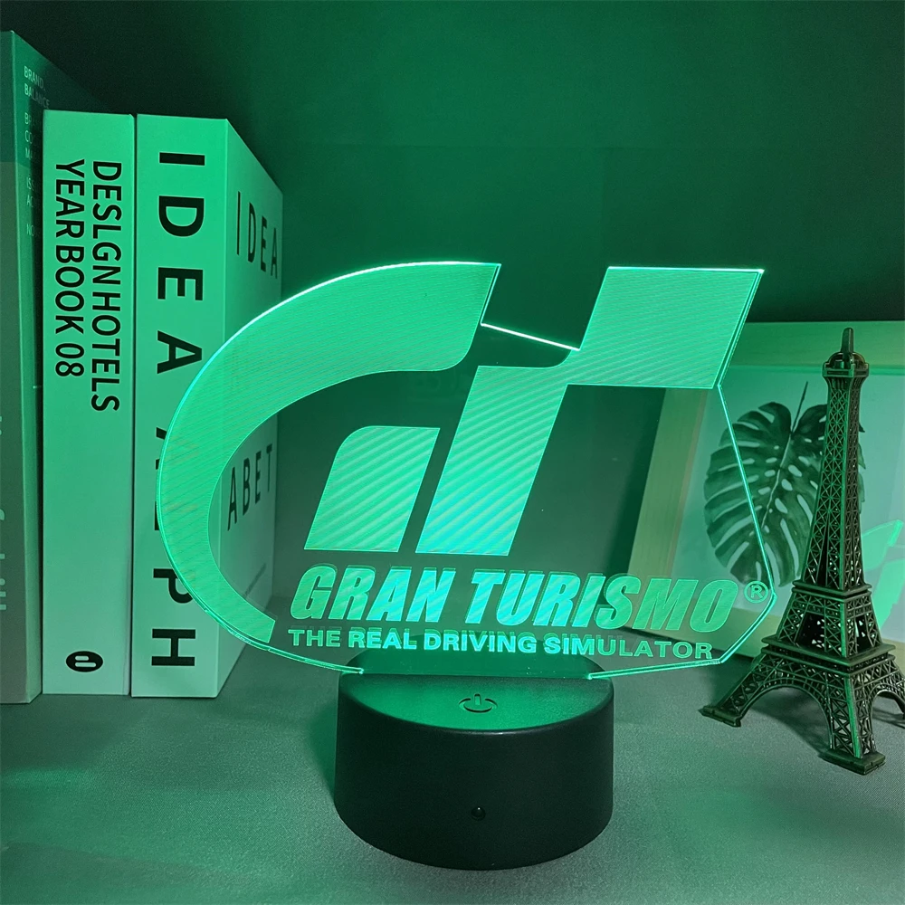 

GT LOGO Gran Туризм Спорт Gts Ps4 PS 4 мужские черные T футболки повседневные мужские женские готические рекламные неоновые вывессветильник дома пода...