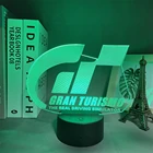GT LOGO Gran Туризм Спорт Gts Ps4 PS 4 мужские черные T футболки повседневные мужские женские готические рекламные неоновые вывессветильник дома подарок