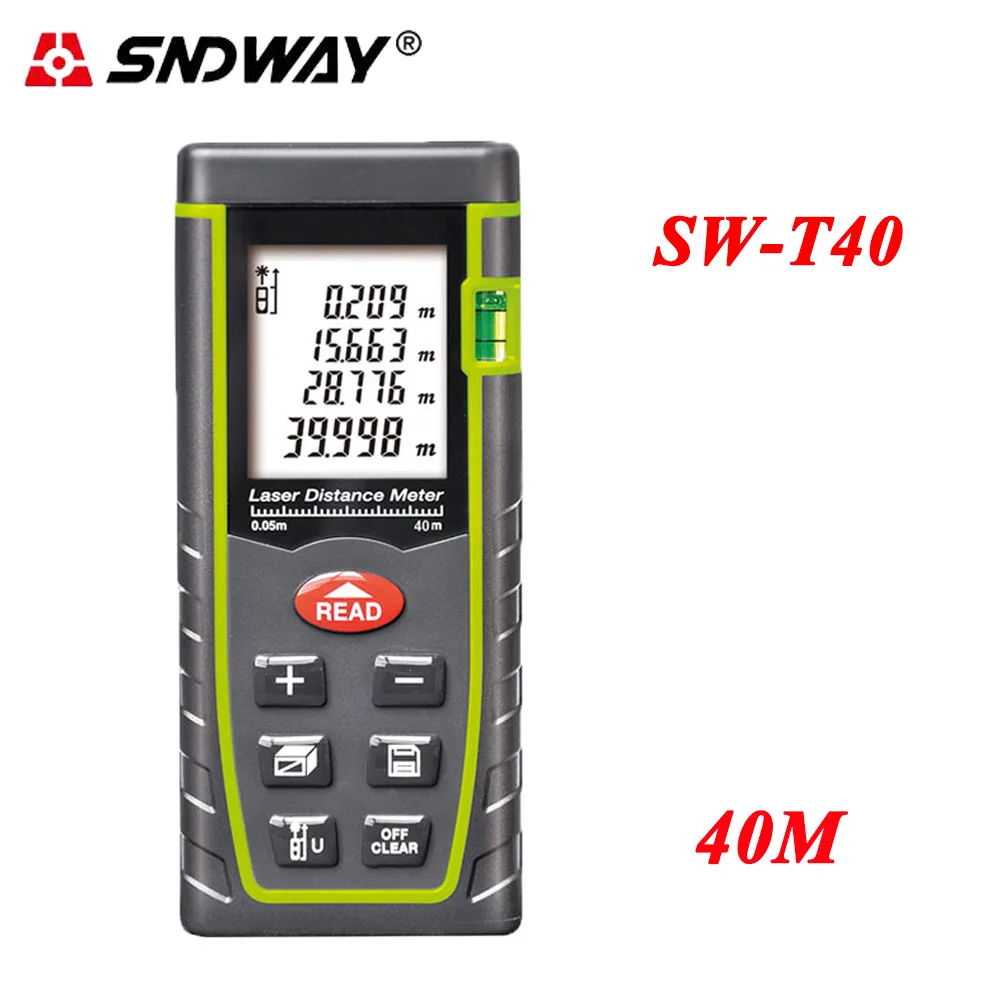 SNDWAY SW-T40 цифровой лазерный дальномер 40M ручной Trena Лазерный Дальномер Измерения