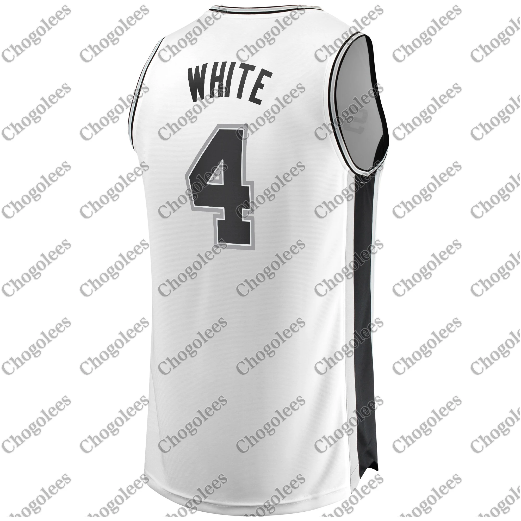 

Men Basketball Jersey Derrick White San Antonio Branded Fast Break Player Jersey Association Edition White