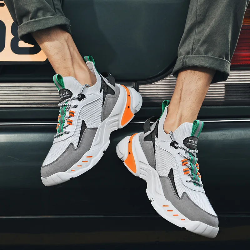 

Men's shoes spring breathable mesh mesh shoes trend wild hollow youth sports casual shoes single mesh old fashion shoes
