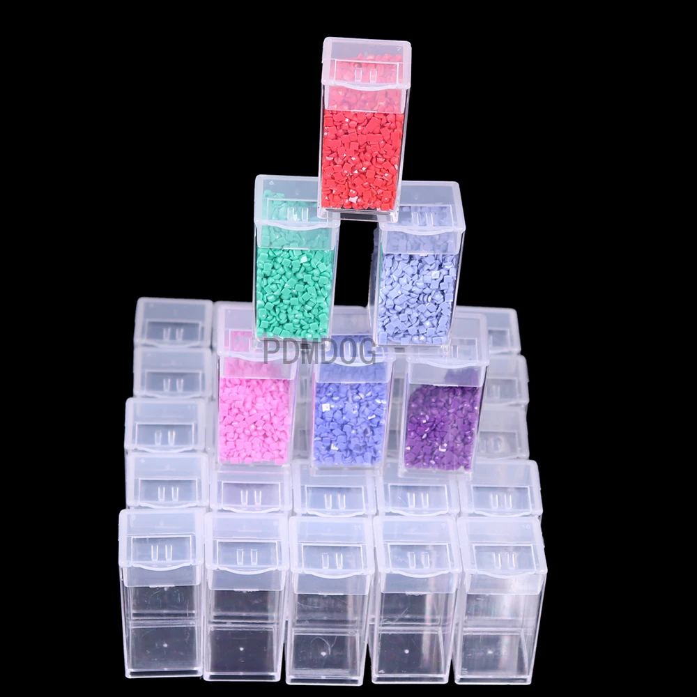 

30/60/90/120/240 Bottles Diamond Painting Accessories Container Bottles Diamond Painting Tools Crystal Bead Storage Round jar