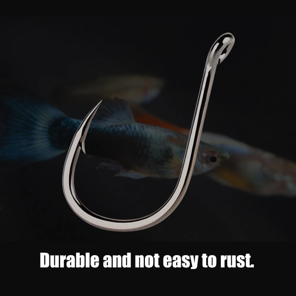 500pcs Carbon Steel Fishhooks Lure with Ring Hole Sharp Barbed Hooks Fishing Tackle Accessories | Спорт и развлечения