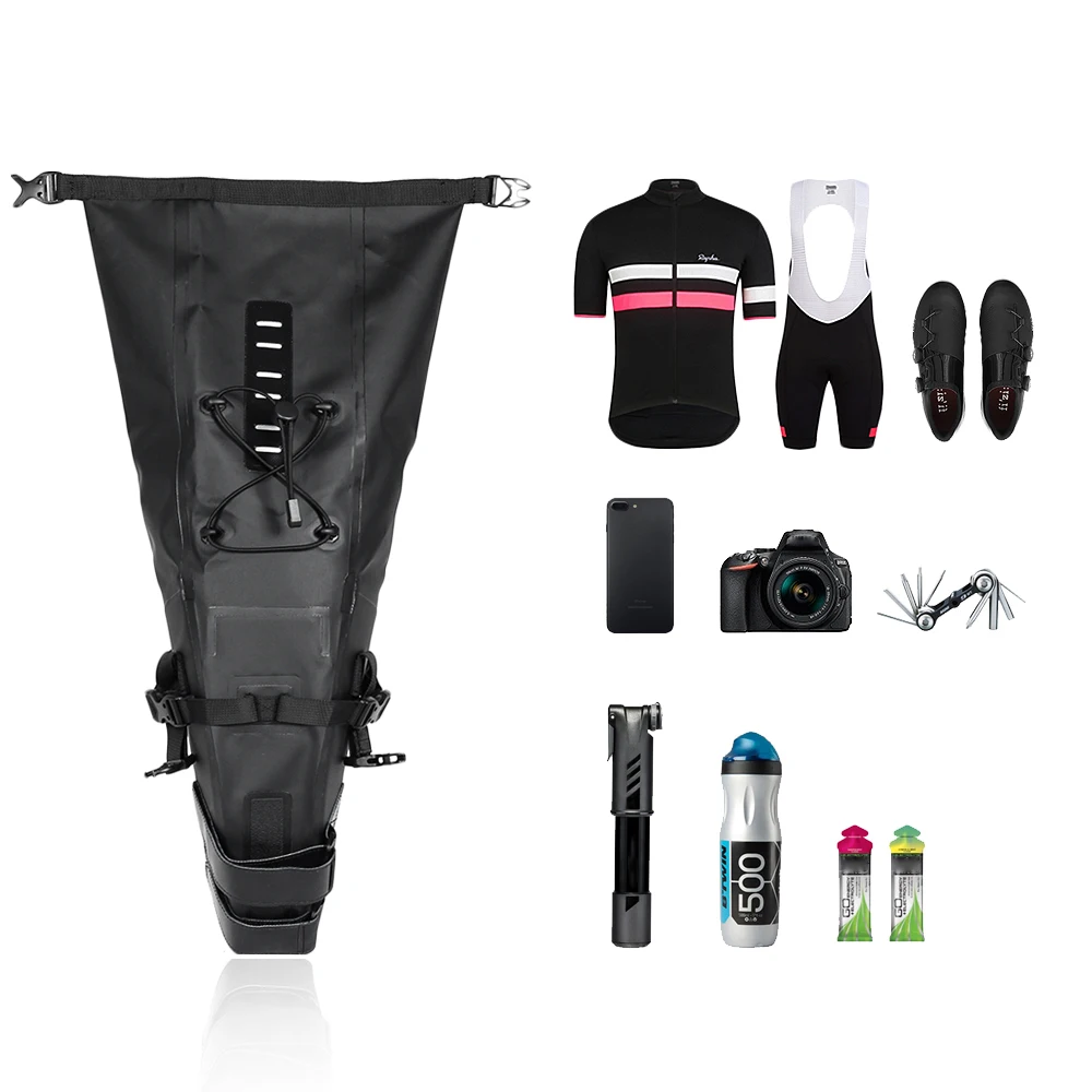 10L Bike Luggage Bag Bicycle Saddle Tail Seat Pouch Waterproof Storage Bags Cycling Rear Pack Pannier Accessories | Спорт и