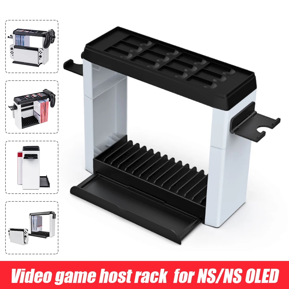 

Башня для хранения игр NS OLED, 27 портов, хранилище для игровых карт и двойной контроллер, органайзер, аксессуары для видеоигр
