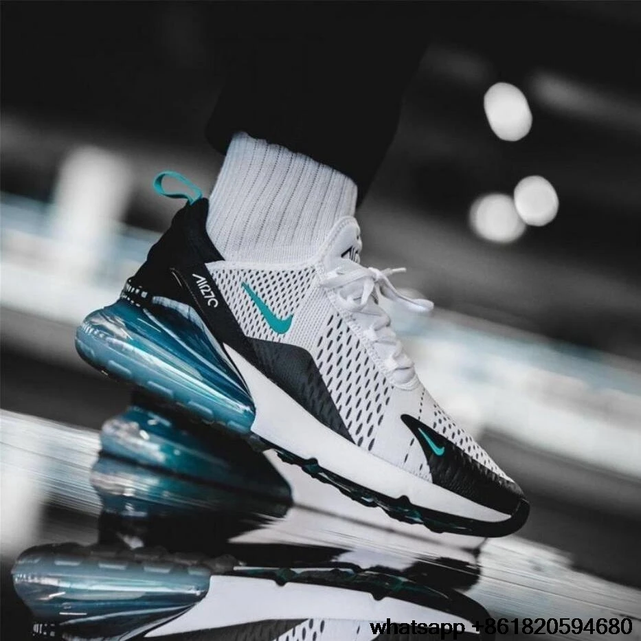 

High Quality Nike air max 270 men women running shoes triple black white grey trainer breathable sports sneakers size 36-45