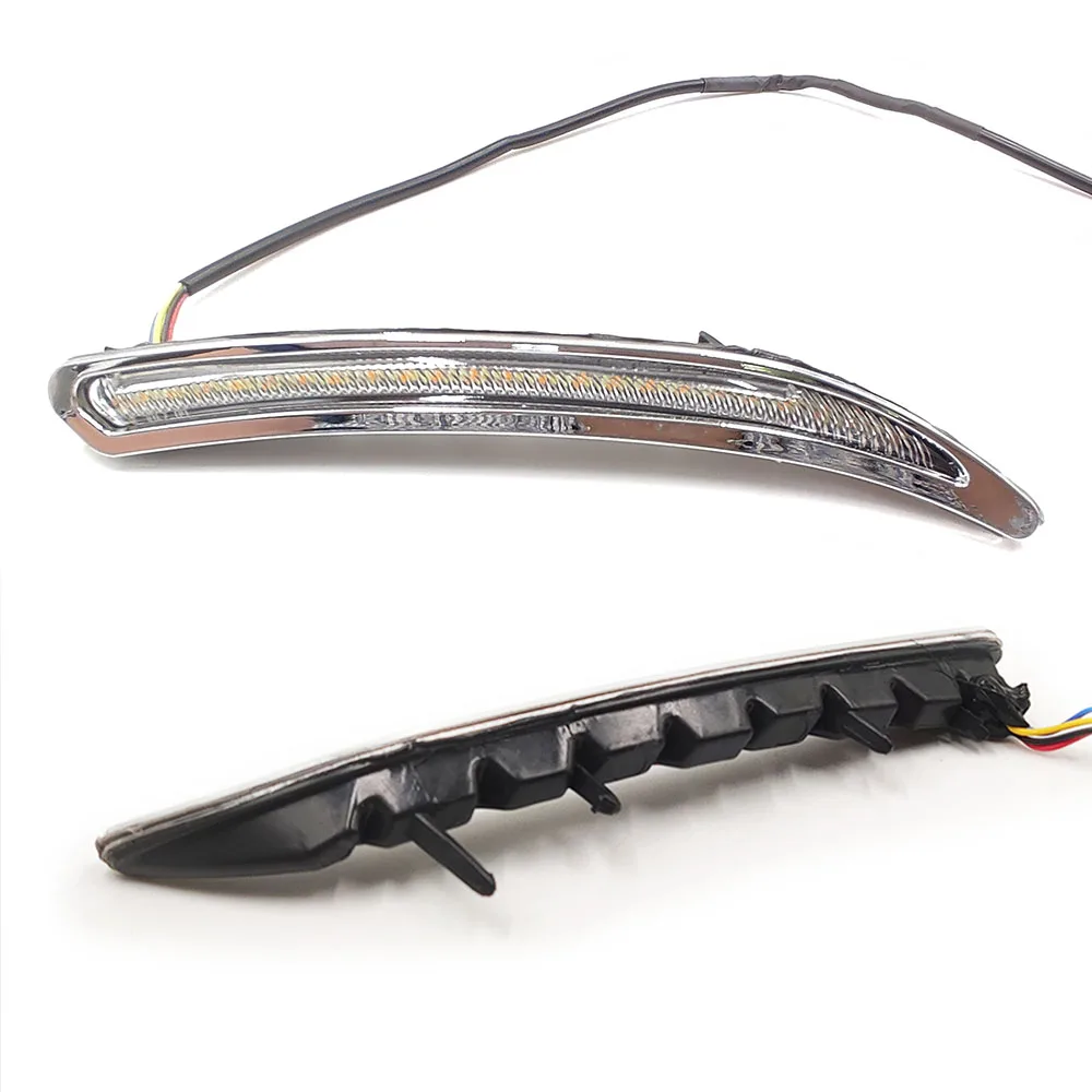 CSCSNL 1 комплект отложным воротником желтый сигнал светодиодный DRL Габаритные огни