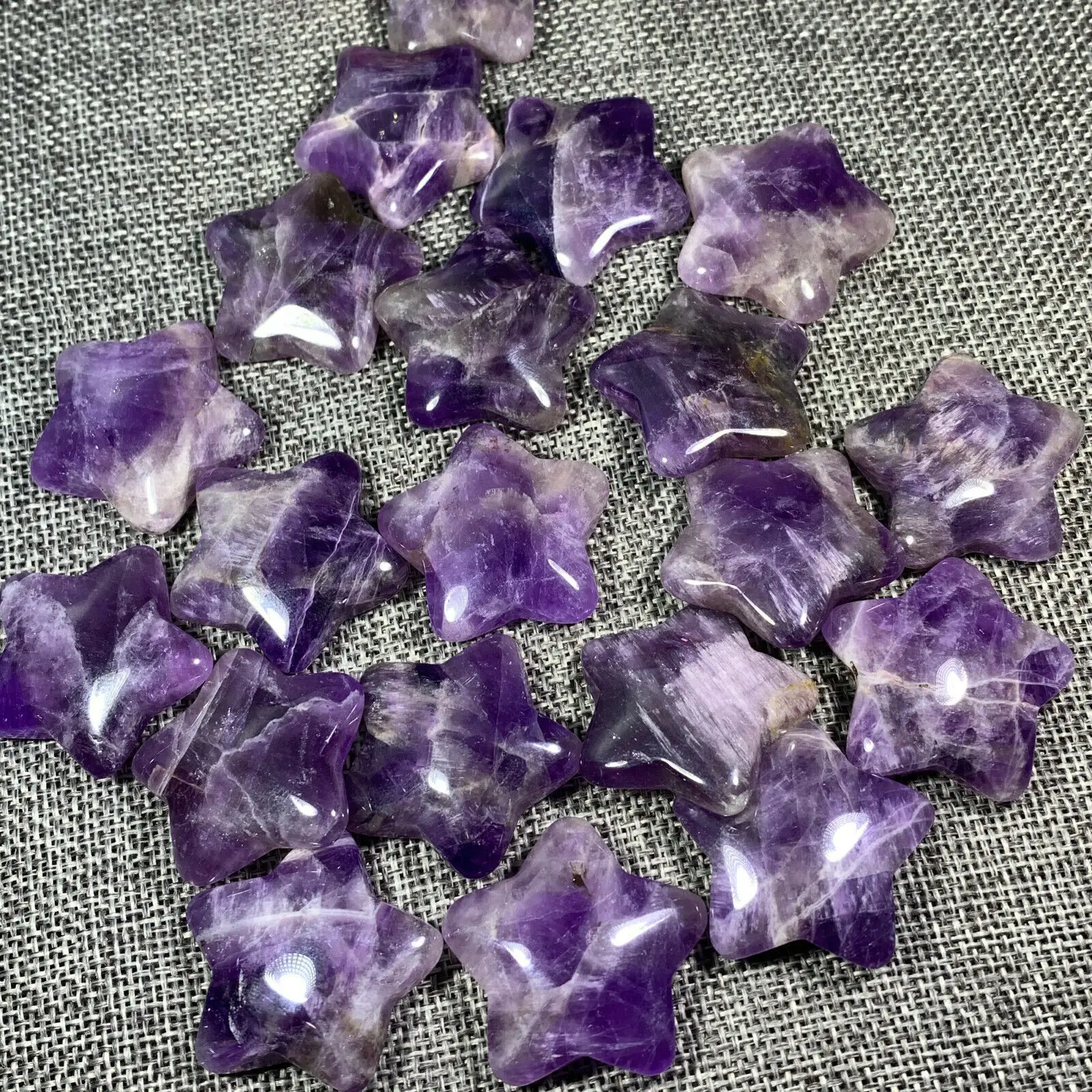 

Natural Dreamy Amethyst quartz crystal stars- shaped pendant healing