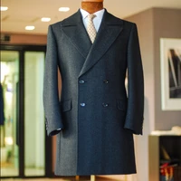 mens woolen coat winter warm jacket trousers jacket lapel retro woolen coat