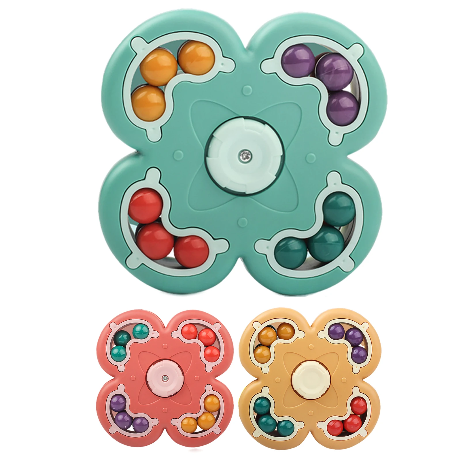 

Dual-Side Rotate Bean Fingertip Stress Relief Decompression Toy Game