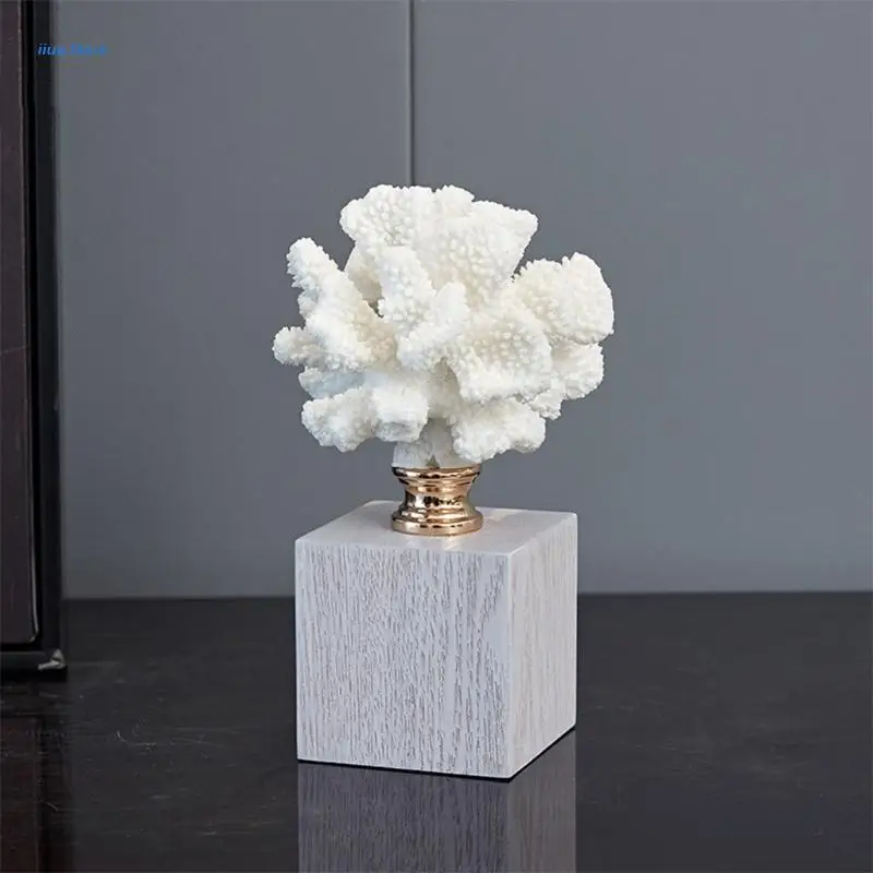 

Resin Coral Ornament Coral Statue Sculpture for Home Office Aquarium Decoration Underwater Sea Plants Figurine Artificial Crafts