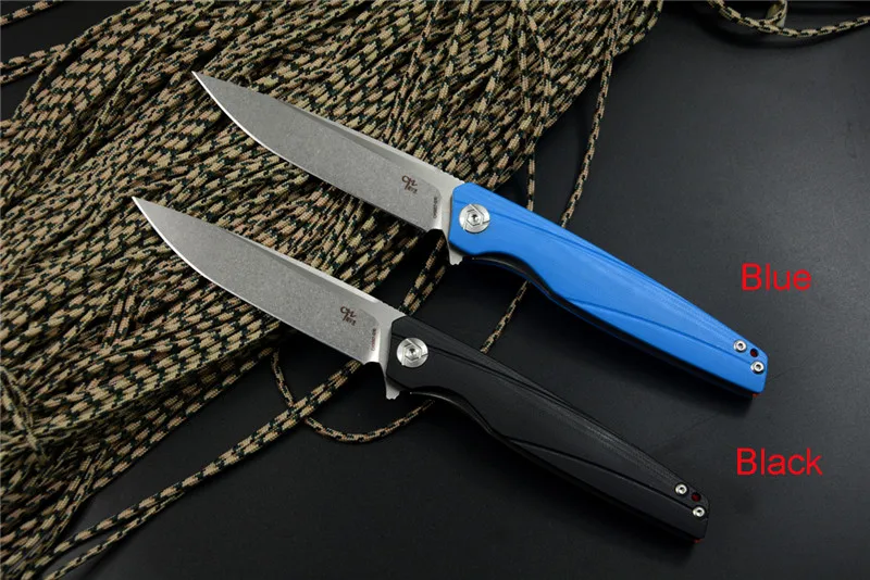 CH CH3007G10 Drop Point D2 атласное лезвие с шарикоподшипником Flipper G10 Ручка Выживание Охота