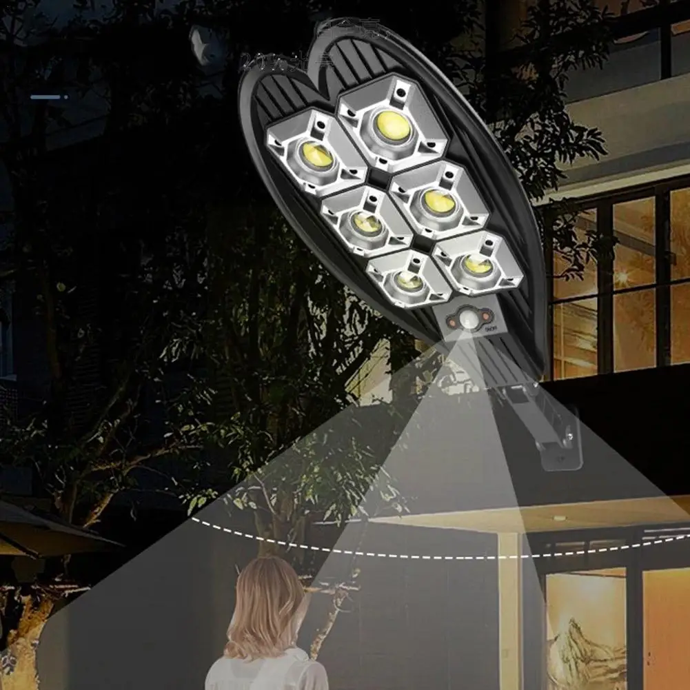 

New Solar Light Led Street Light 1500w Outdoor Garden Waterproof Remote Wall Security Motion Pir Control Lamp Light S A1p2