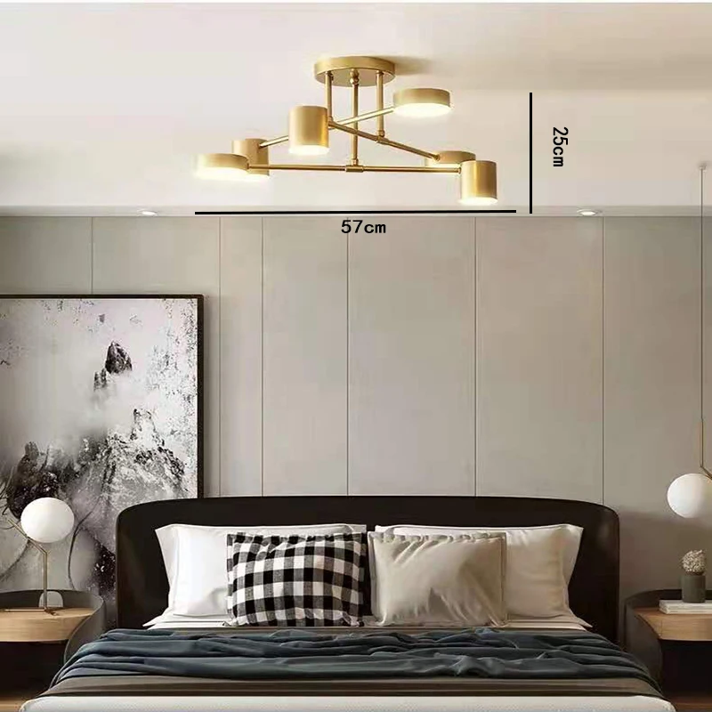 $227.24 Nordic Ceiling Light Multiple Lamp Base LED Black/white/gold for Living Room/dining Room/bedroom Lights Room Ceiling Lamp