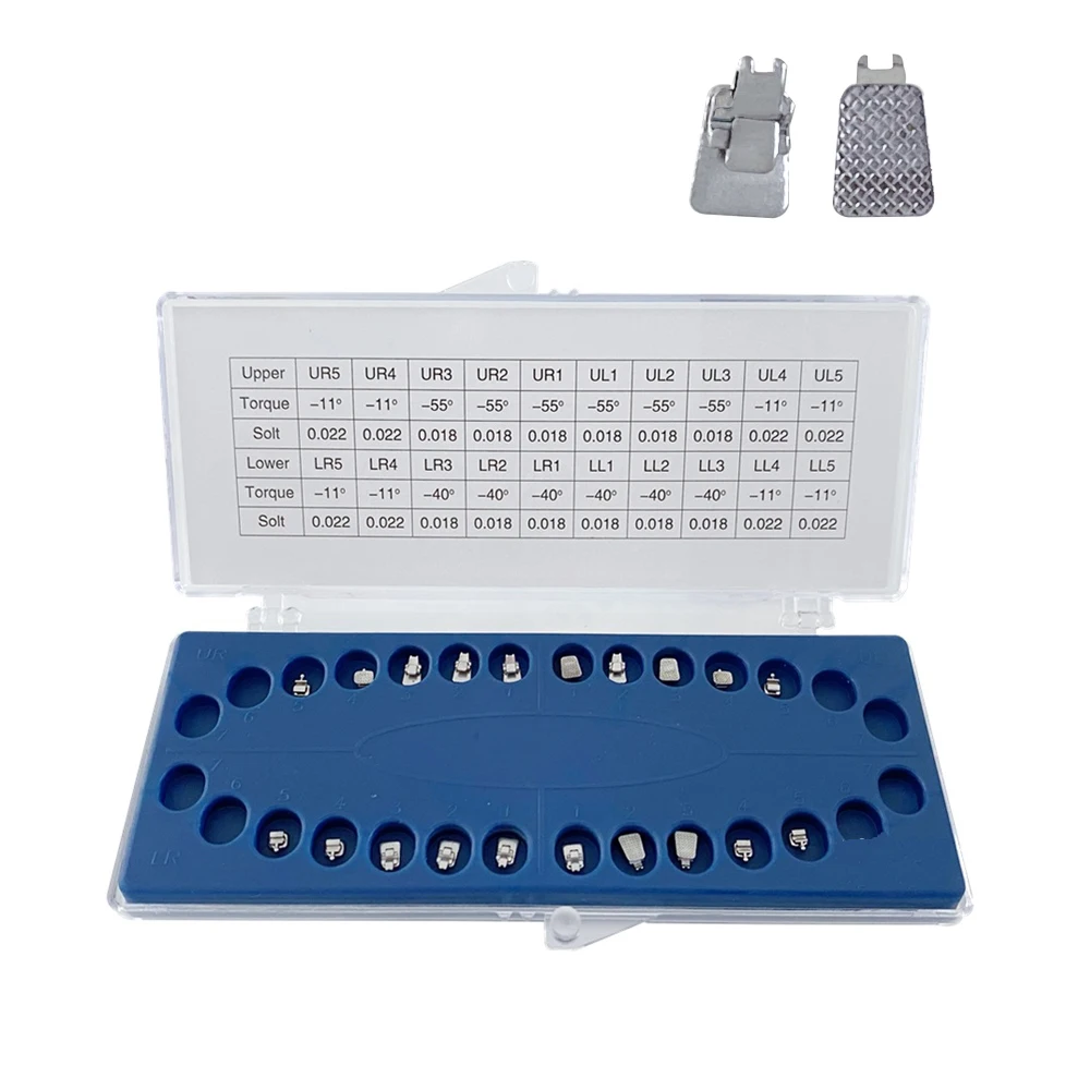 

20 Pcs Dental Orthodontic Metal Lingual Brackets Dentistry Accessories Mini 018 Slot Invisible Teeth Lingual Bracket For Dentist