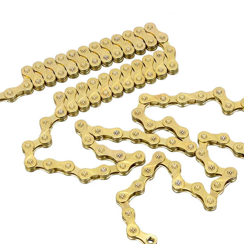 Bicycle Chains  8 9 10 11 Speed Velocidade Gold Carbon Steel Mountain Road Bike MTB Chain part 116 links