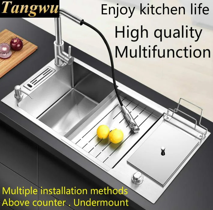 Бесплатная доставка домашняя большая кухонная ручная раковина vogue одиночная для