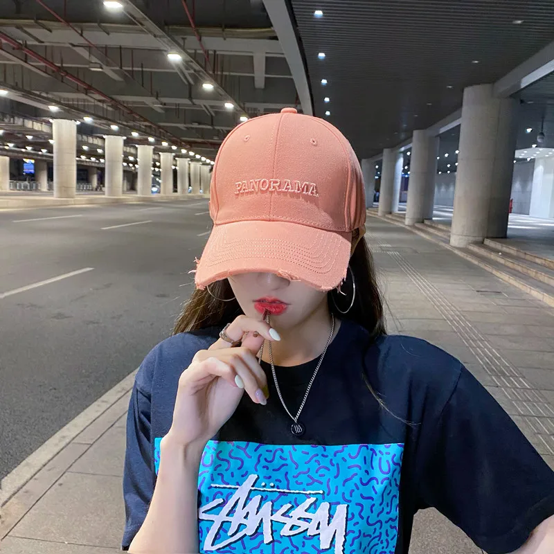 

New Design Lady Snapback Baseball Cap Spring Summer Embroidered Letters Cotton Sun Hat For Travel Sports Fishing C8