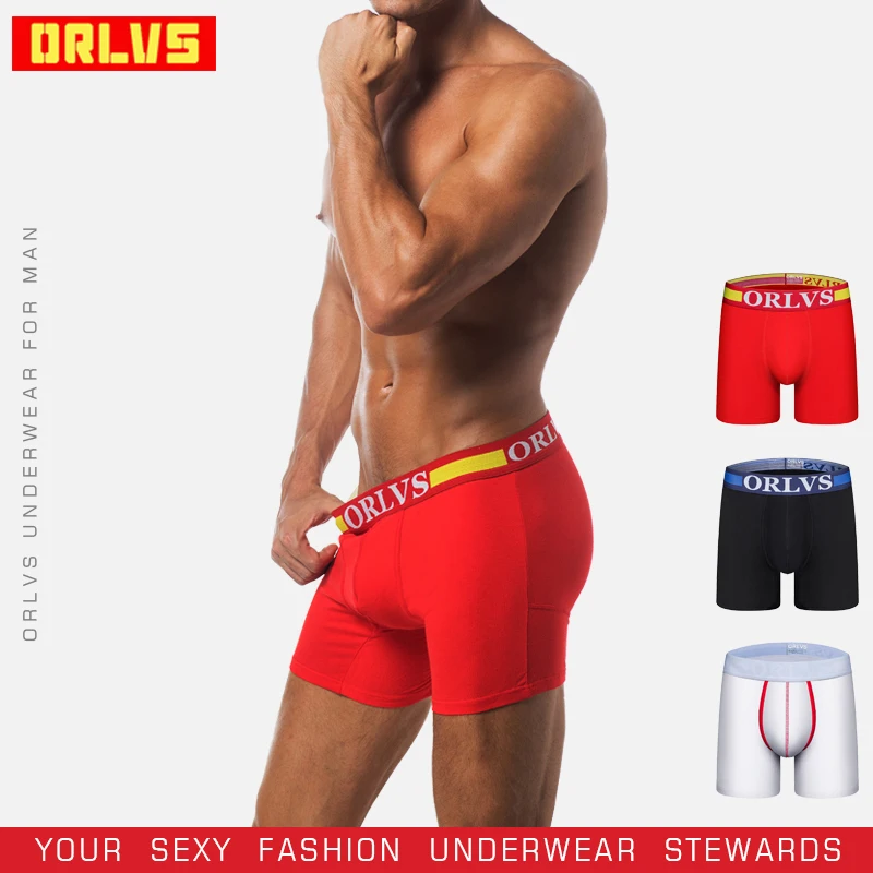 ORLVS Фирменное Сетчатое удобное нижнее белье мужские боксеры дышащие хлопковые