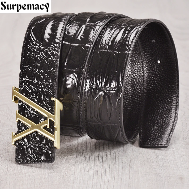 new High quality men's genuine leather belt designer belts men luxury male belts for men fashion vintage pin buckle for