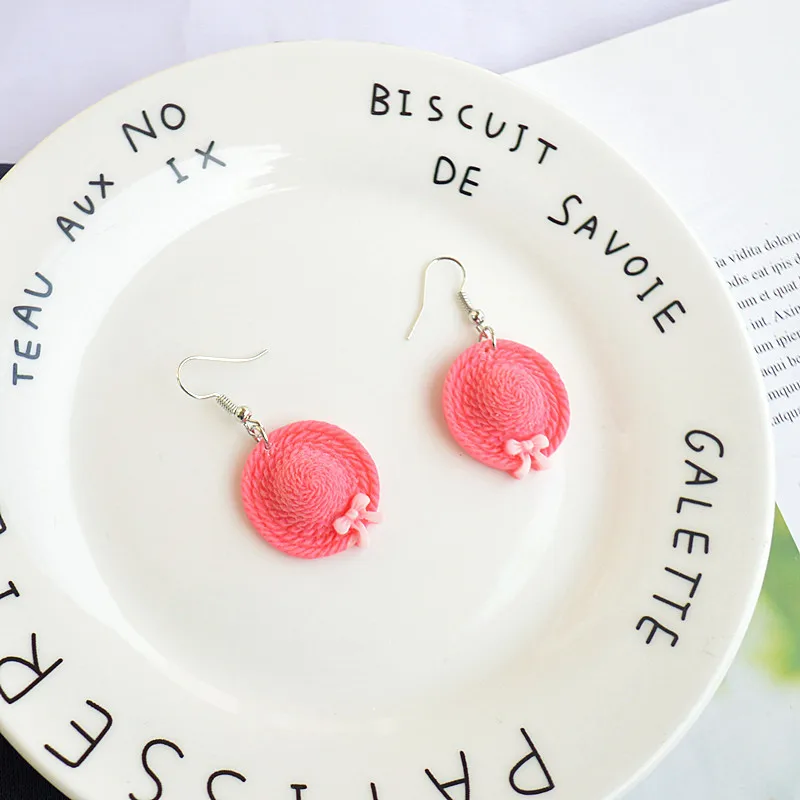 2019 Новая красочная милая шляпа для конфет серьги женщин девушка Корейская