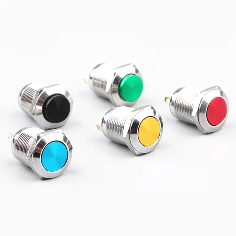 1 шт. 12 мм металлический полуокислительный кнопочный переключатель