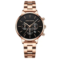 watch for women rose gold luxury lady bnad business fashion casual waterproof watches quartz calendar wristwatch
